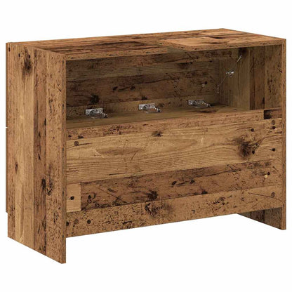 Badezimmerschrank mit Tür Altholz 78 x 37 x 59 cm Holzwerkstoff