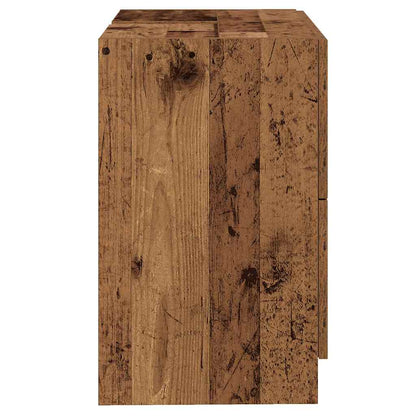 Badezimmerschrank mit Tür Altholz 78 x 37 x 59 cm Holzwerkstoff
