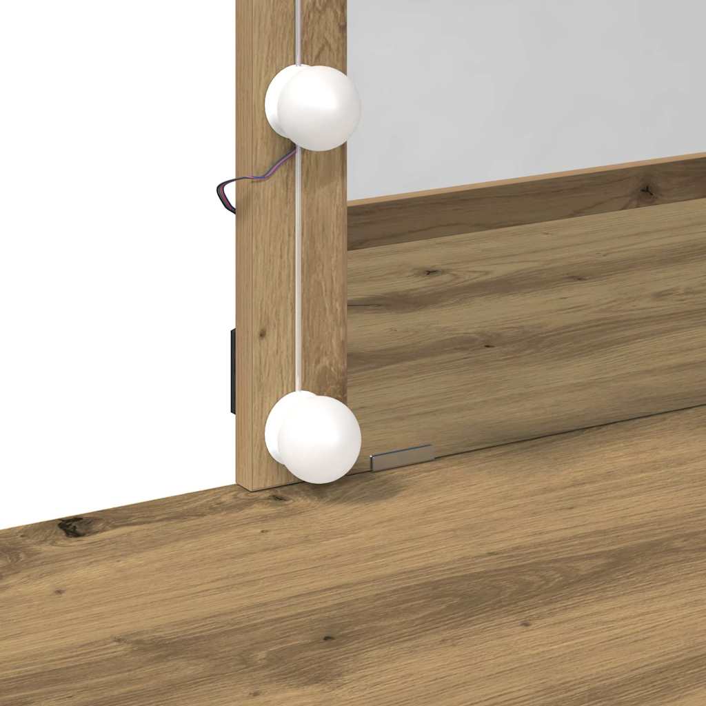 Schminktisch Eiche handwerklich 100 x 40 x 130 cm Holzwerkstoff