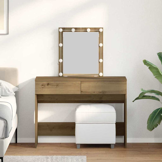 Schminktisch Eiche handwerklich 100 x 40 x 130 cm Holzwerkstoff