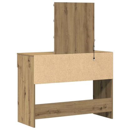 Schminktisch Eiche handwerklich 100 x 40 x 130 cm Holzwerkstoff