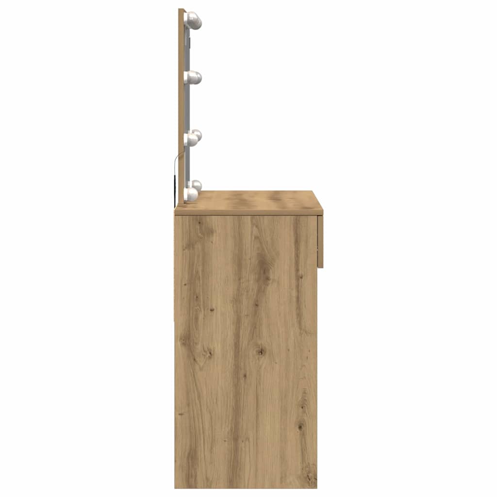 Schminktisch Eiche handwerklich 100 x 40 x 130 cm Holzwerkstoff