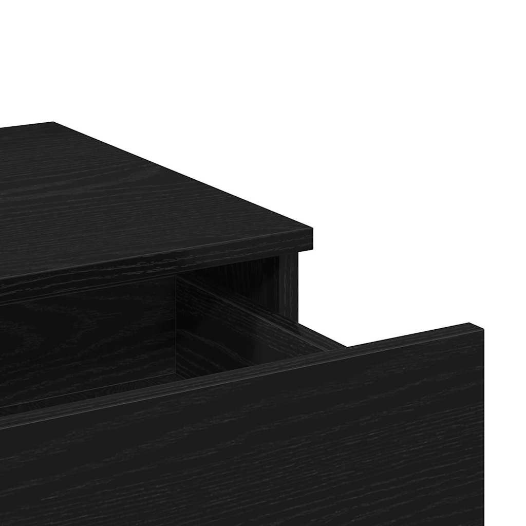 Schminktisch Schwarz Eichen-Optik 100 x 40 x 130 cm