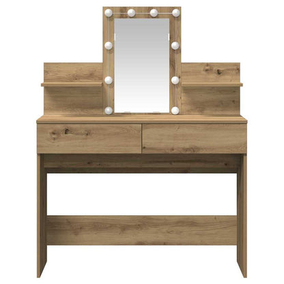 Schminktisch Eiche handwerklich 100 x 40 x 130 cm Holzwerkstoff