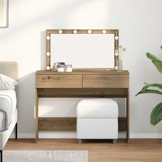 Schminktisch Eiche handwerklich 100 x 40 x 120 cm Holzwerkstoff