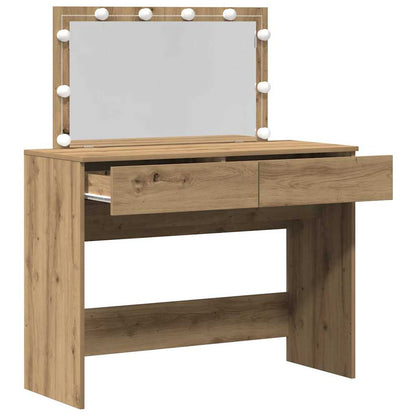 Schminktisch Eiche handwerklich 100 x 40 x 120 cm Holzwerkstoff