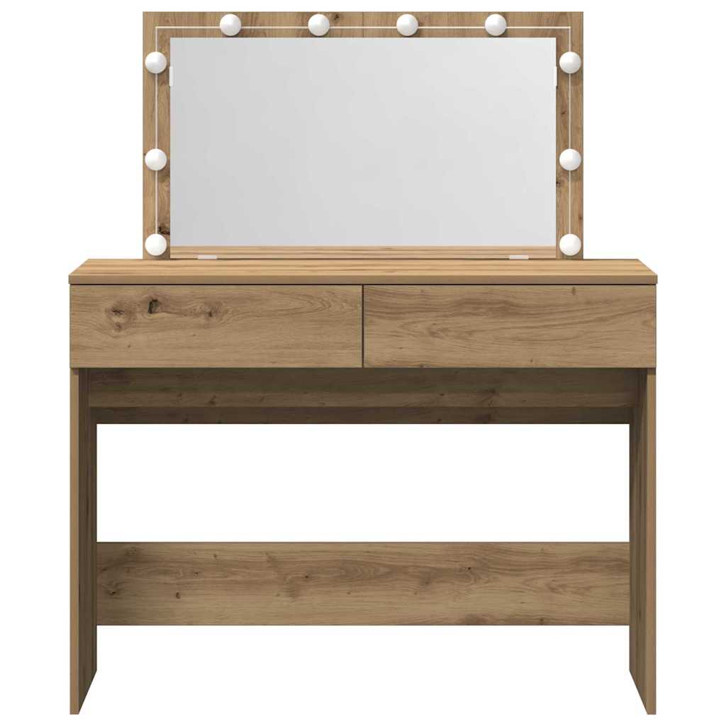 Schminktisch Eiche handwerklich 100 x 40 x 120 cm Holzwerkstoff