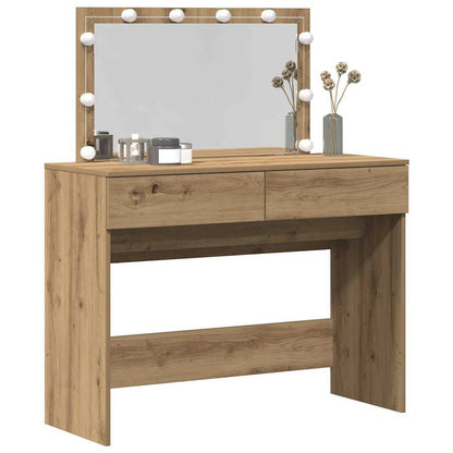 Schminktisch Eiche handwerklich 100 x 40 x 120 cm Holzwerkstoff