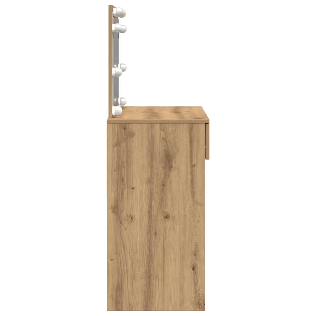 Schminktisch Eiche handwerklich 100 x 40 x 120 cm Holzwerkstoff
