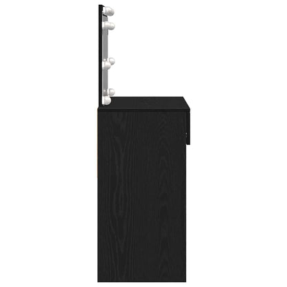 Schminktisch mit Spiegel Schwarz Eichen-Optik 100 x 40 x 120 cm