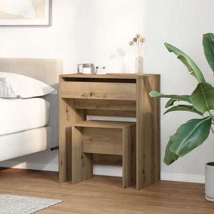 Schminktisch Eiche handwerklich 60 x 40 x 75 cm Holzwerkstoff