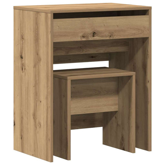 Schminktisch Eiche handwerklich 60 x 40 x 75 cm Holzwerkstoff
