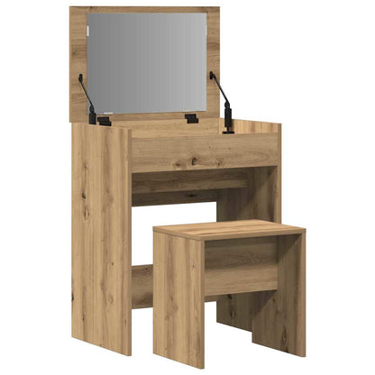 Schminktisch Eiche handwerklich 60 x 40 x 75 cm Holzwerkstoff