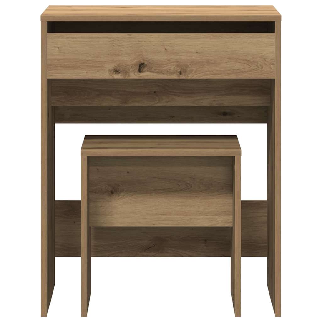 Schminktisch Eiche handwerklich 60 x 40 x 75 cm Holzwerkstoff