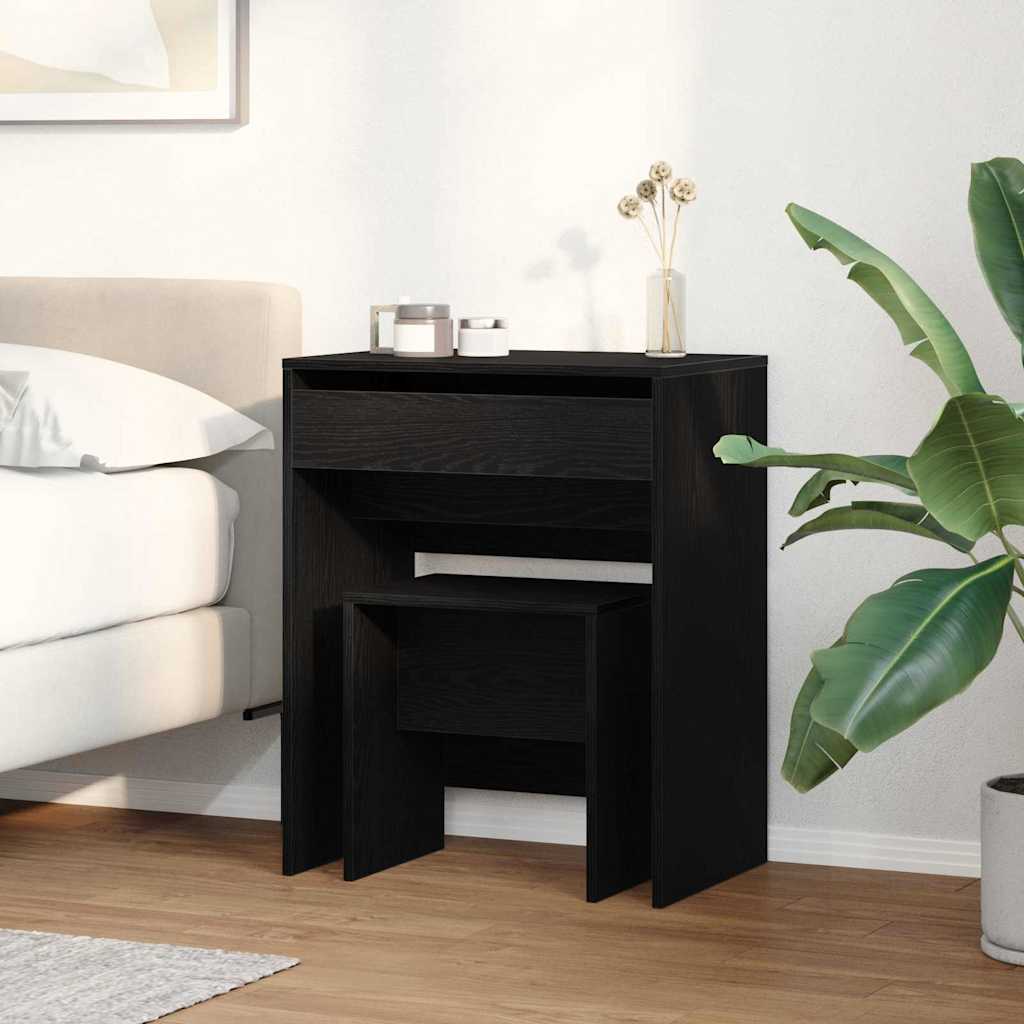 Schminktisch Schwarze Eiche 60 x 40 x 75 cm Holzwerkstoff