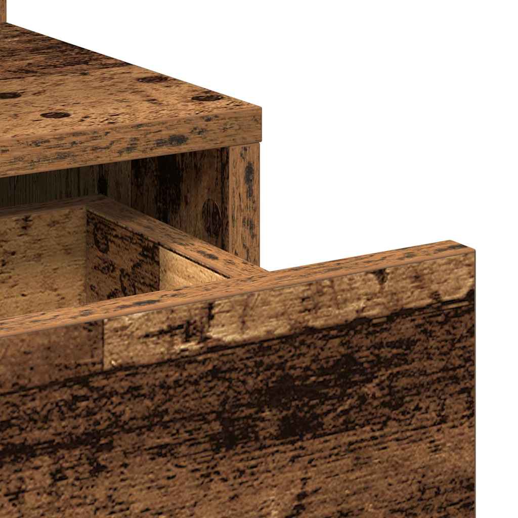 Schminktisch mit Tür Altholz 80 x 35 x 132 cm Holzwerkstoff