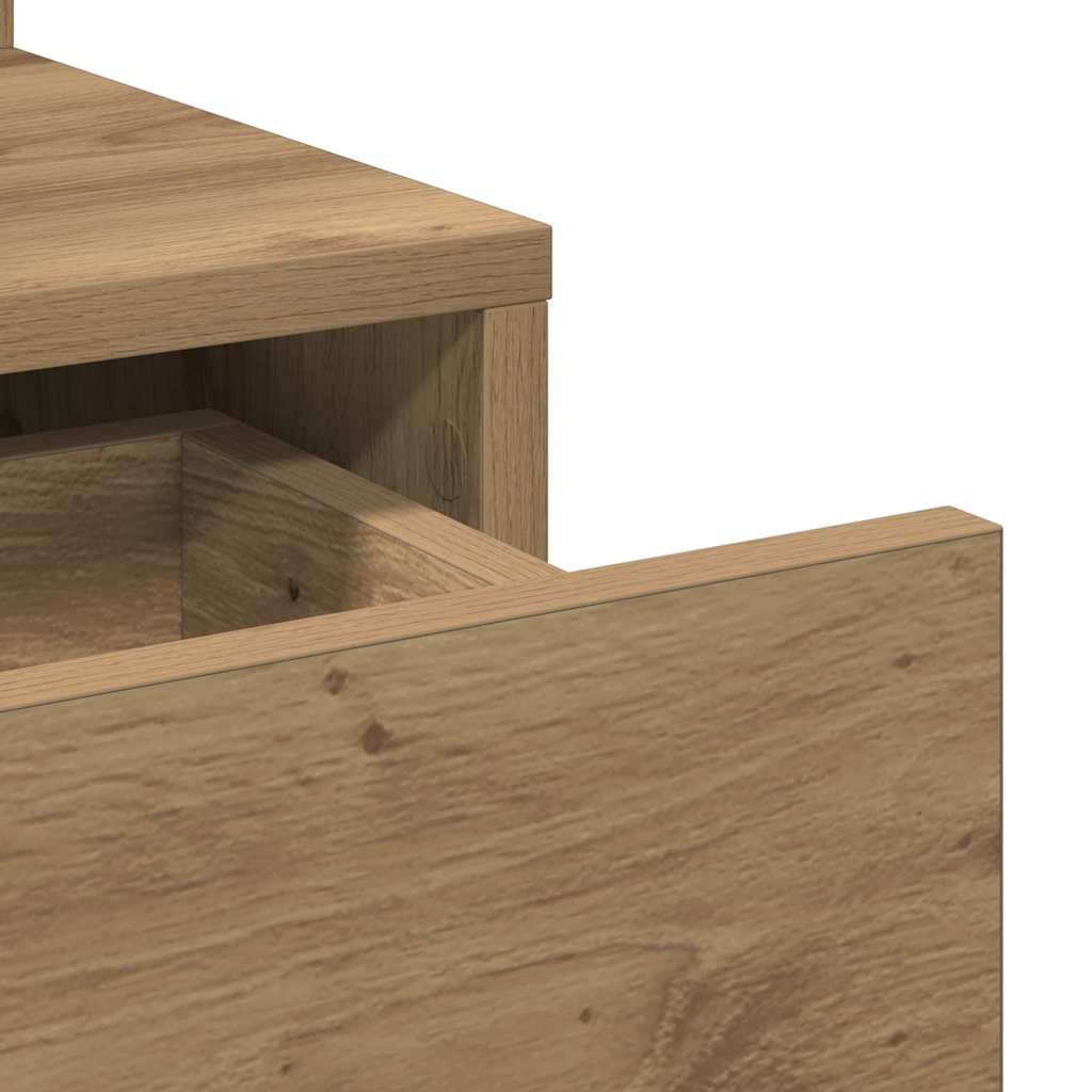 Schminktisch Eiche handwerklich 80 x 35 x 132 cm Holzwerkstoff