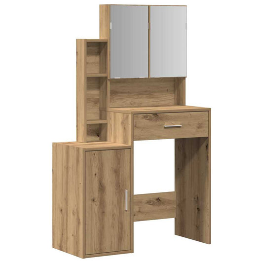 Schminktisch Eiche handwerklich 80 x 35 x 132 cm Holzwerkstoff
