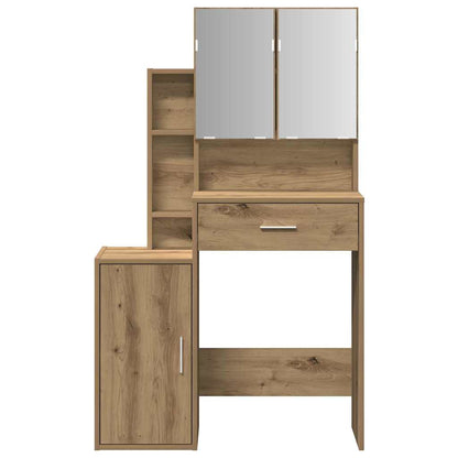 Schminktisch Eiche handwerklich 80 x 35 x 132 cm Holzwerkstoff