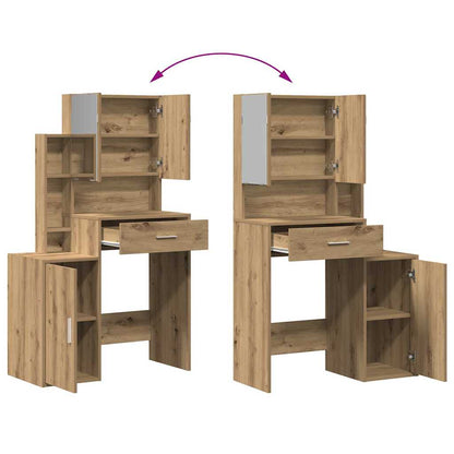 Schminktisch Eiche handwerklich 80 x 35 x 132 cm Holzwerkstoff
