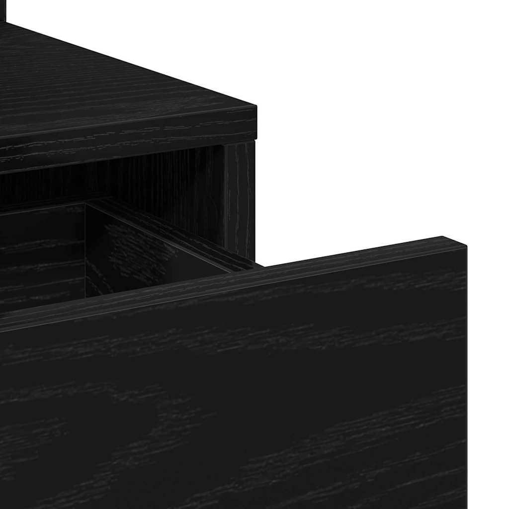 Schminktisch Schwarze Eiche 80 x 35 x 132 cm Holzwerkstoff