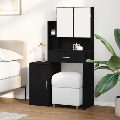 Schminktisch Schwarze Eiche 80 x 35 x 132 cm Holzwerkstoff
