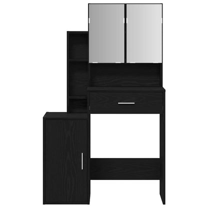 Schminktisch Schwarze Eiche 80 x 35 x 132 cm Holzwerkstoff