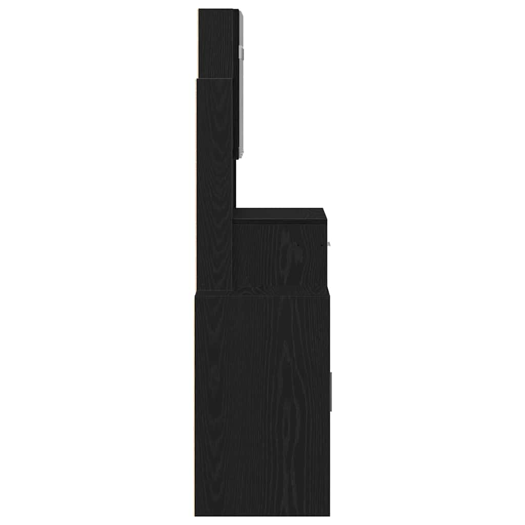 Schminktisch Schwarze Eiche 80 x 35 x 132 cm Holzwerkstoff