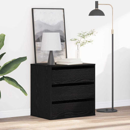 Kommode Schwarze Eiche 60 x 41 x 58 cm Holzwerkstoff