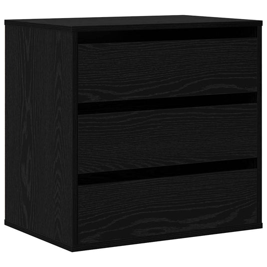 Kommode Schwarze Eiche 60 x 41 x 58 cm Holzwerkstoff