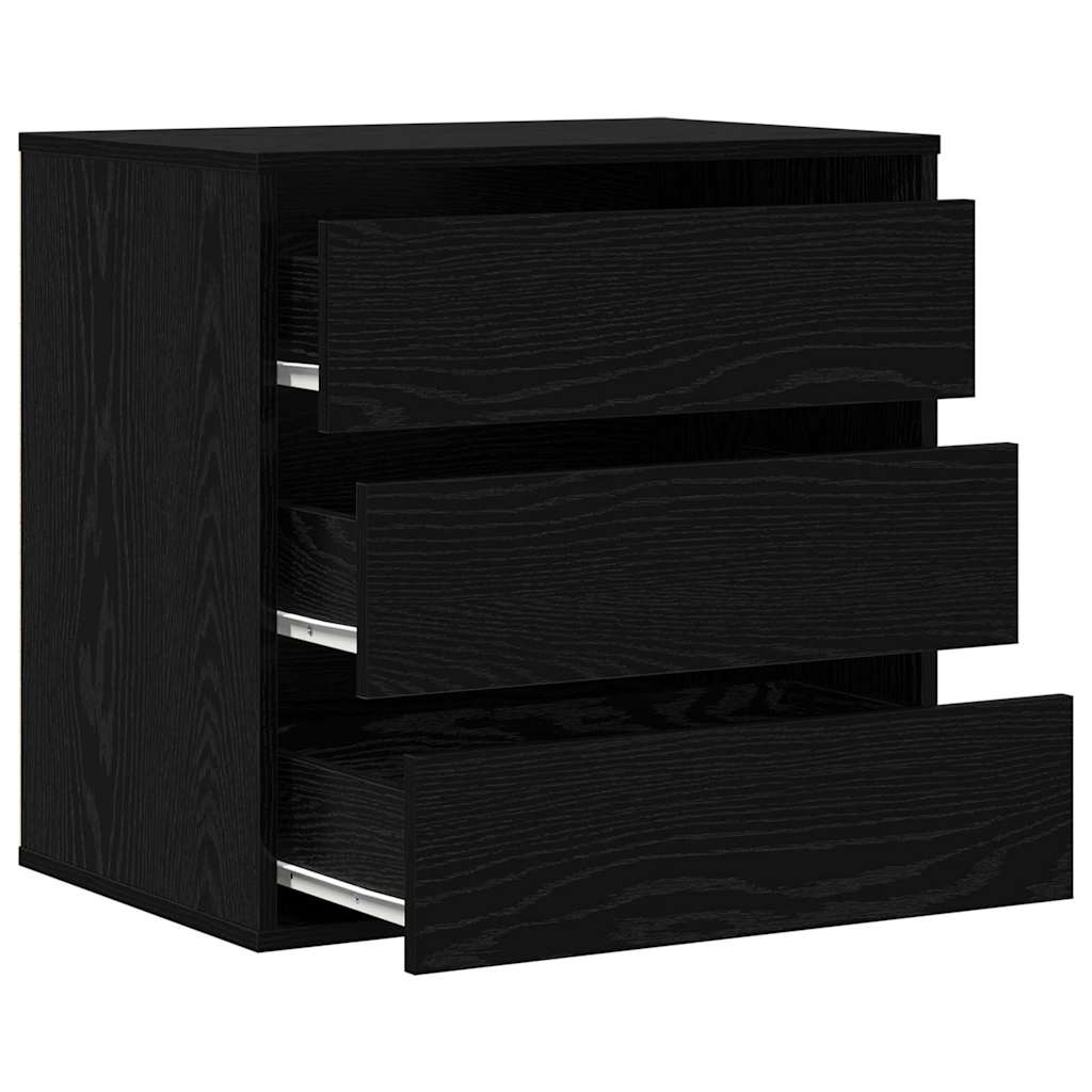 Kommode Schwarze Eiche 60 x 41 x 58 cm Holzwerkstoff