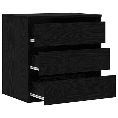 Kommode Schwarze Eiche 60 x 41 x 58 cm Holzwerkstoff