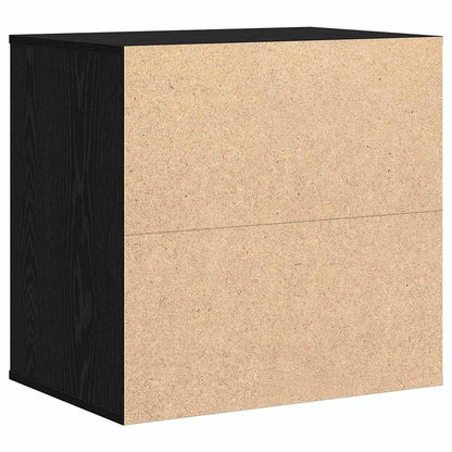Kommode Schwarze Eiche 60 x 41 x 58 cm Holzwerkstoff