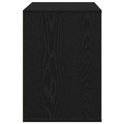 Kommode Schwarze Eiche 80 x 41 x 58 cm Holzwerkstoff