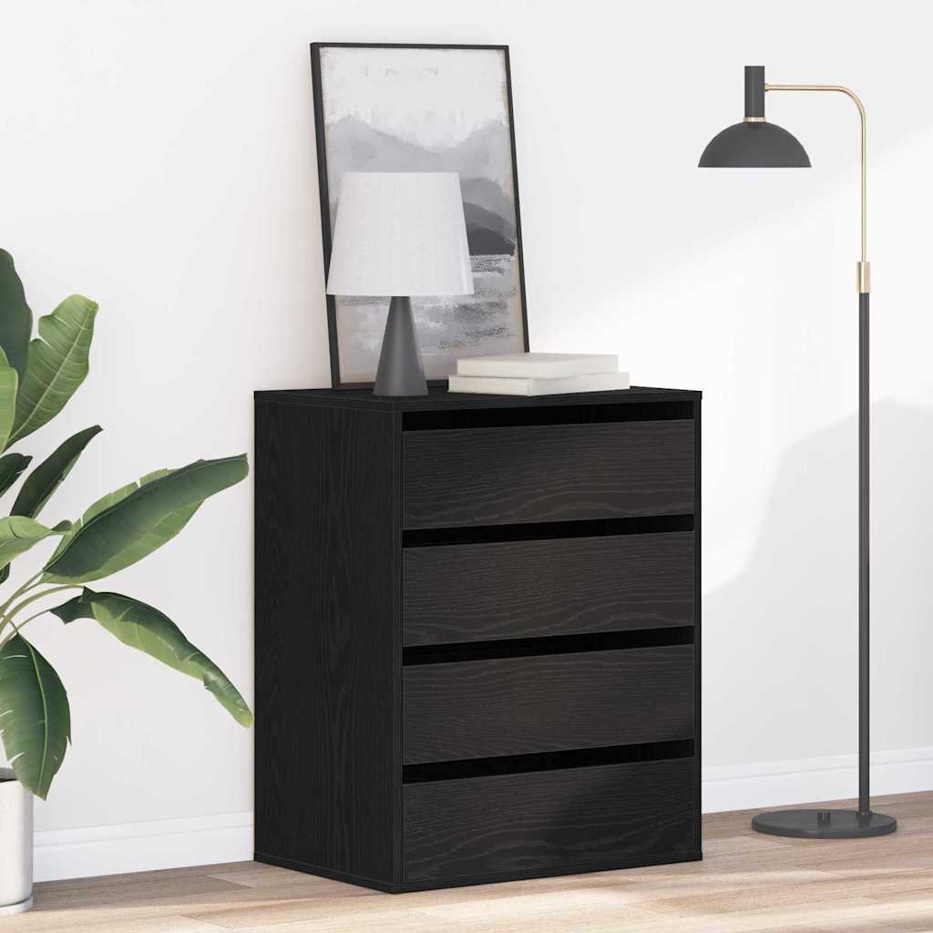 Kommode Schwarze Eiche 60 x 41 x 76 cm Holzwerkstoff