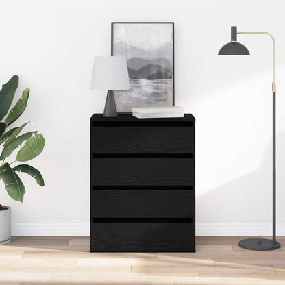 Kommode Schwarze Eiche 60 x 41 x 76 cm Holzwerkstoff