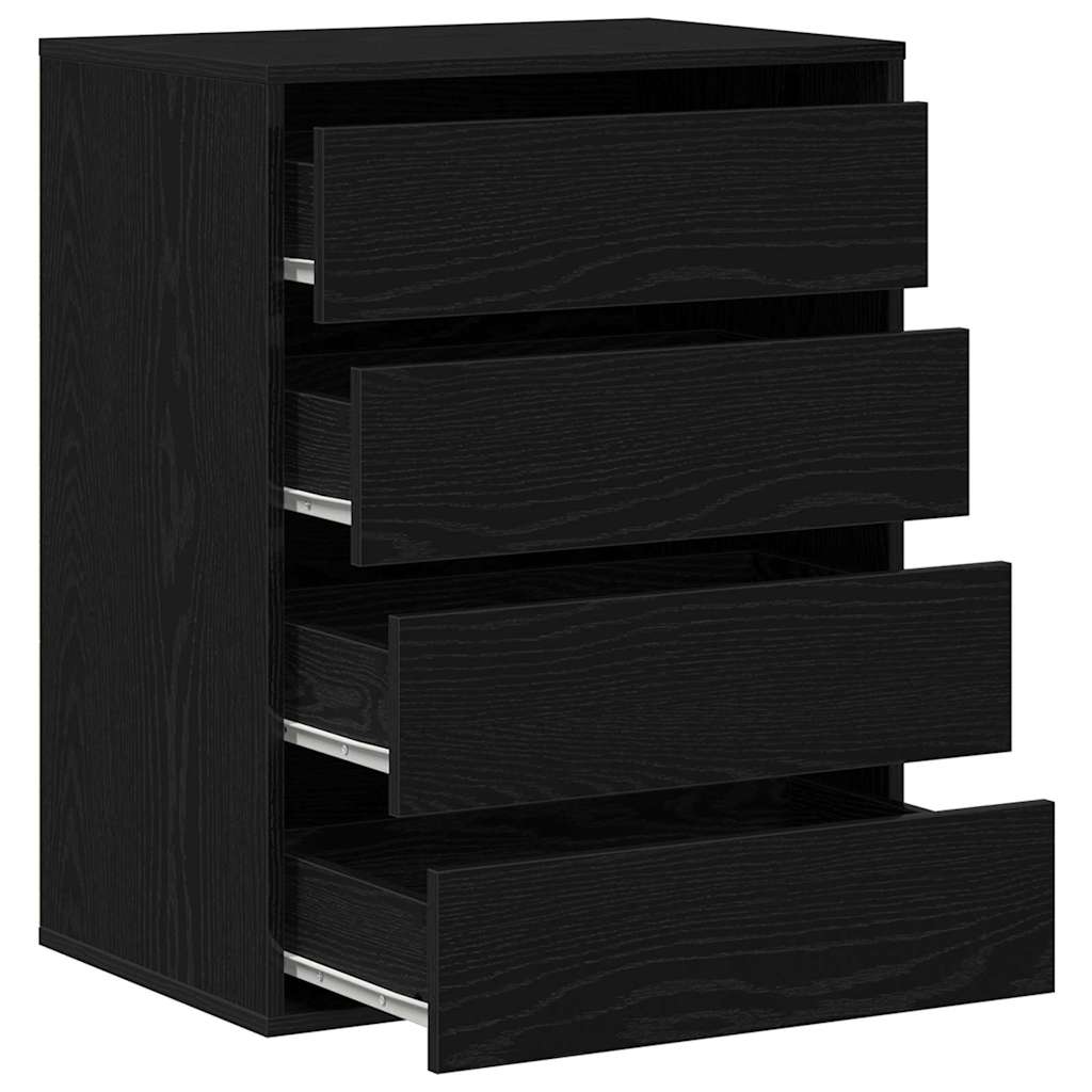 Kommode Schwarze Eiche 60 x 41 x 76 cm Holzwerkstoff