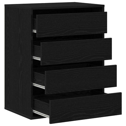 Kommode Schwarze Eiche 60 x 41 x 76 cm Holzwerkstoff