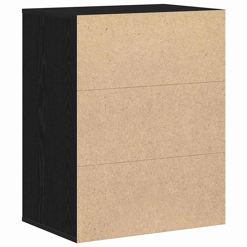 Kommode Schwarze Eiche 60 x 41 x 76 cm Holzwerkstoff