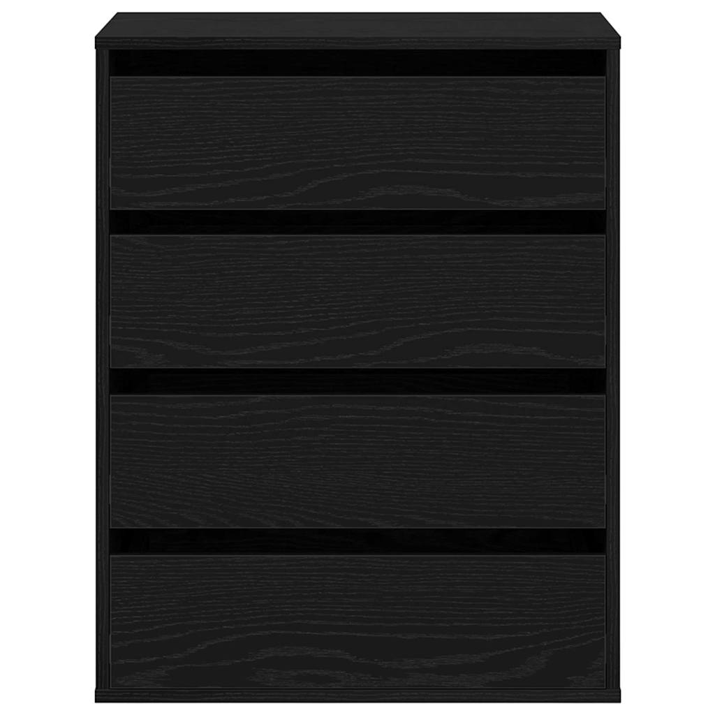 Kommode Schwarze Eiche 60 x 41 x 76 cm Holzwerkstoff