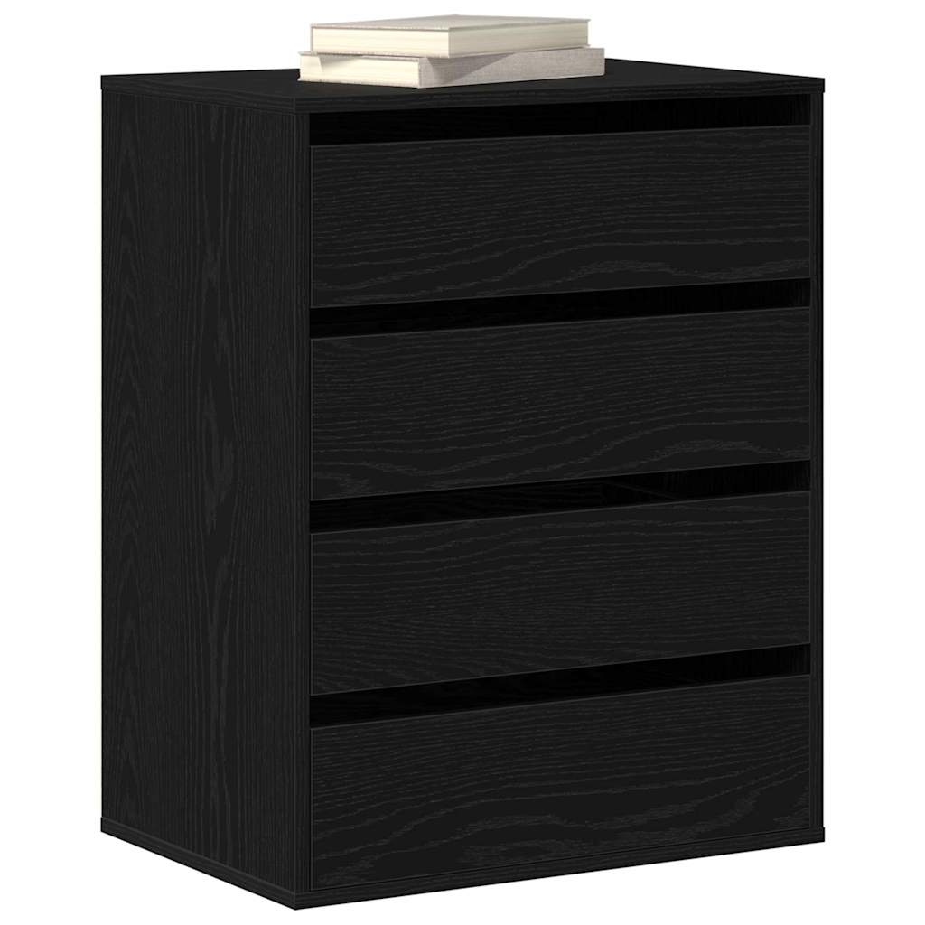 Kommode Schwarze Eiche 60 x 41 x 76 cm Holzwerkstoff