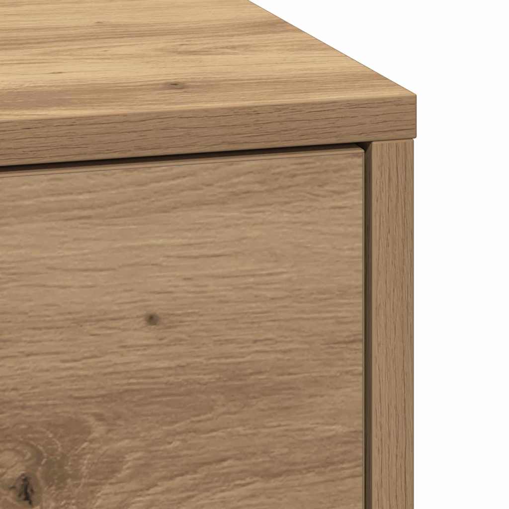 Nachttisch Eiche handwerklich 38 x 34 x 61 cm Holzwerkstoff