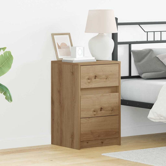 Nachttisch Eiche handwerklich 38 x 34 x 61 cm Holzwerkstoff