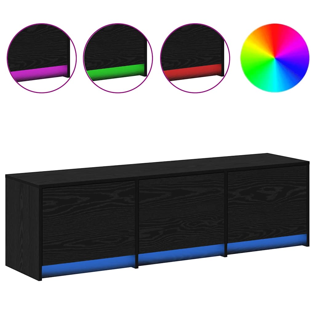 TV-Schrank Schwarze Eiche 140 x 34 x 40 cm Holzwerkstoff
