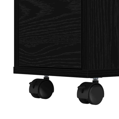 Schmaler Badezimmer-Schrank Schwarze Eiche 65 x 23 x 87 cm