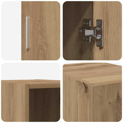 Wandregal Handgefertigte Eiche 30x42,5x40 cm Massivholz