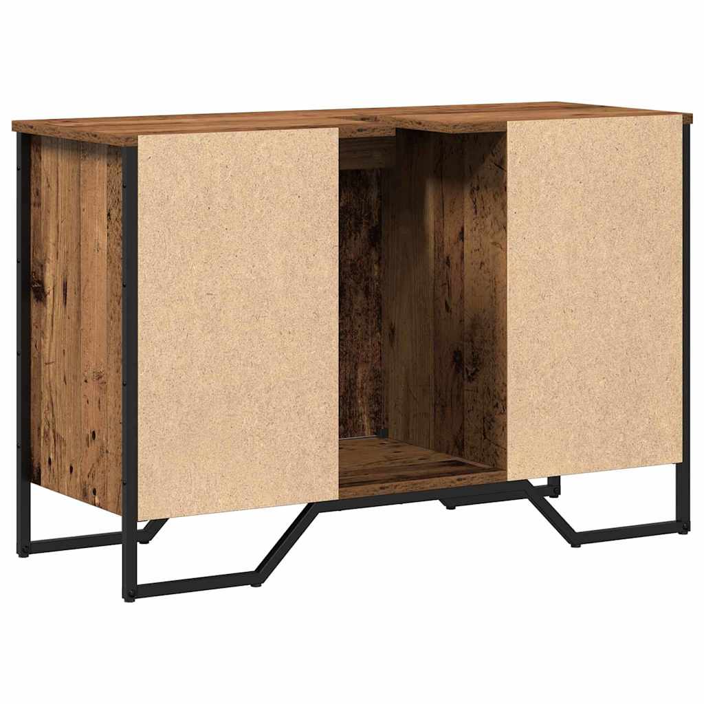 Waschbeckenunterschrank Altholz 91 x 35 x 60 cm Holzwerkstoff