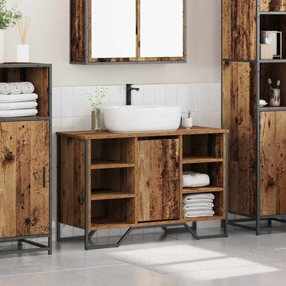 Waschbeckenschrank Altholz 91 x 35 x 60 cm Holzwerkstoff