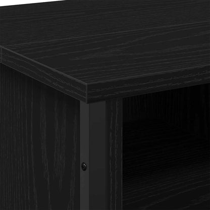 Waschbeckenschrank mit Tür Schwarz Eichen-Optik 91 x 35 x 60 cm