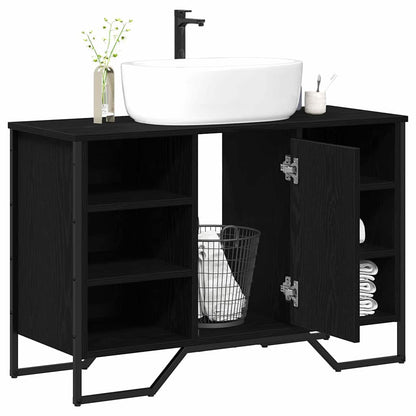 Waschbeckenschrank Schwarze Eiche 91 x 35 x 60 cm Holzwerkstoff